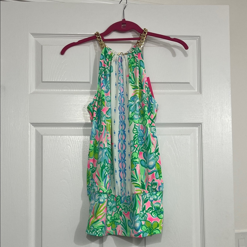 Colorful Floral Halter Dress
